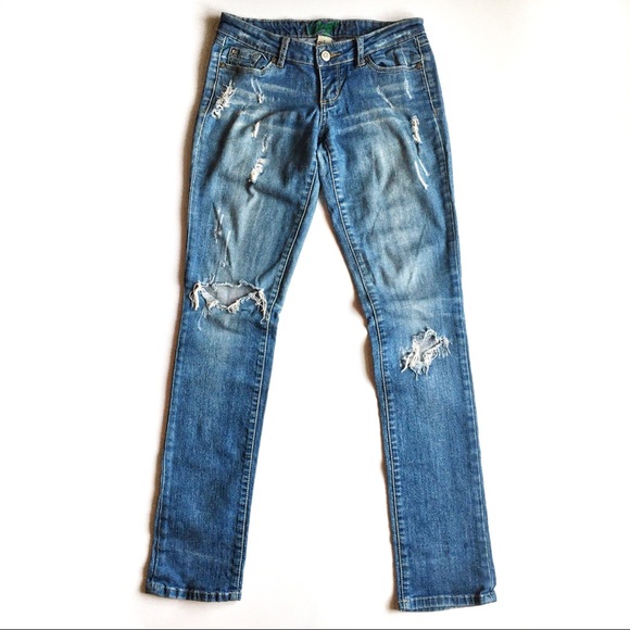 Garage mid-low rise ripped jeans in size 1 - Picture 2 of 10